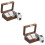 2Pcs Watch Box Coffee Wood with Velvet Lining Display Case Organizer 6