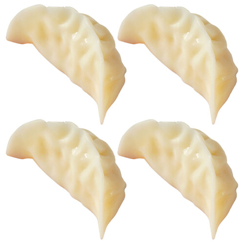 16Pcs Lifelike Beige Dumpling Models PVC Decorative Kitchen Display 2