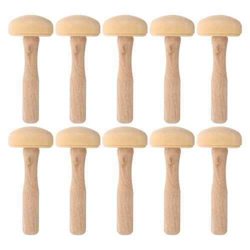 30Pcs Durable Wooden Ink Rollers Ivory Art Brayers for DIY Printmaking 2