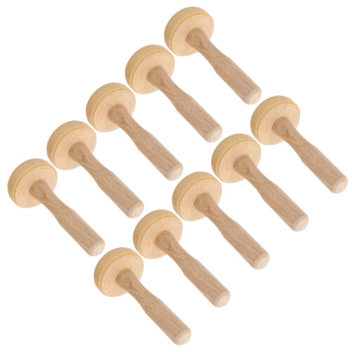 30Pcs Durable Wooden Ink Rollers Ivory Art Brayers for DIY Printmaking 1