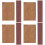 4Pcs Strong Cork Sheets for Saxophone Neck Clarinet Repair Replacement 4