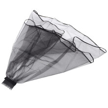 4Pcs Bridal Short Veils Black Double Layer Wedding Veil with Comb