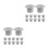 24Pcs Slide Screw Caps Grey Plastic Durable Fixing Covers for Kids 4