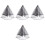 4Pcs Bridal Short Veils Black Double Layer Wedding Veil with Comb 9