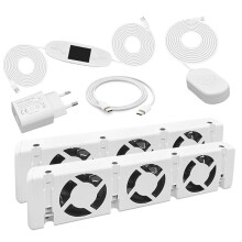 Radiator Fan Radiator Booster Extension Set Ventilator Fan Universal Promote Hot Circulation 100 to 240V A EU Plug