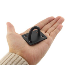 Pad Eye Plate U Hooks Heavy Duty Wall Mount Ring Hooks Marine Hanging Hardware Staple Hook Loop with Screws
