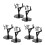 6Sets Stable Black Plastic Action Figure Base Stands for Model Display 4