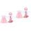 2Sets Herbruikbare Roze Poppenrok Katoen Decoratie 4