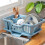 Dish Drying Rack-Dish Rack with Auto-Drain Organizer Rack Dish Rack and Drainaboard Set for Kitchen Counter Restaurant C 4