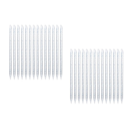 200Pcs Blue Reusable Nail Cuticle Pushers Soft Plastic for Home Use 2