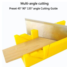 Miter Box 12 Inch, Miter Box with Ruler Graduation, 45 Degree, 135 Degree Preset Cutting Box