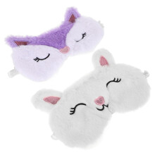 3St Bunny Slaapmasker Met Elastische Band Diverse Kleuren Reis