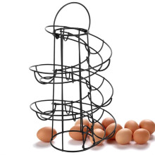 Küchen-Eierregal, Spiral-Eierkorb, Praktisches Eier-Aufbewahrungsregal Aus Eisen, Aufbewahrungsregal Schwarz