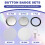 Button Maker Keychains Supplies,58mm/2.25 Inch Pin Making Kit for Button Maker Machine,Metal Button Badge Sets 6