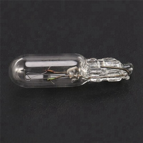 100Pcs T5 Halogen Bulb Car Instrument Panel Lamp Auto Wedge Dashboard Lamp 1.2W 12V Light Source Warm White 2
