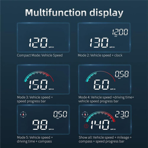 M22 Coche GPS HUD - Display USB VelocíMetro BrúJula Universal 2
