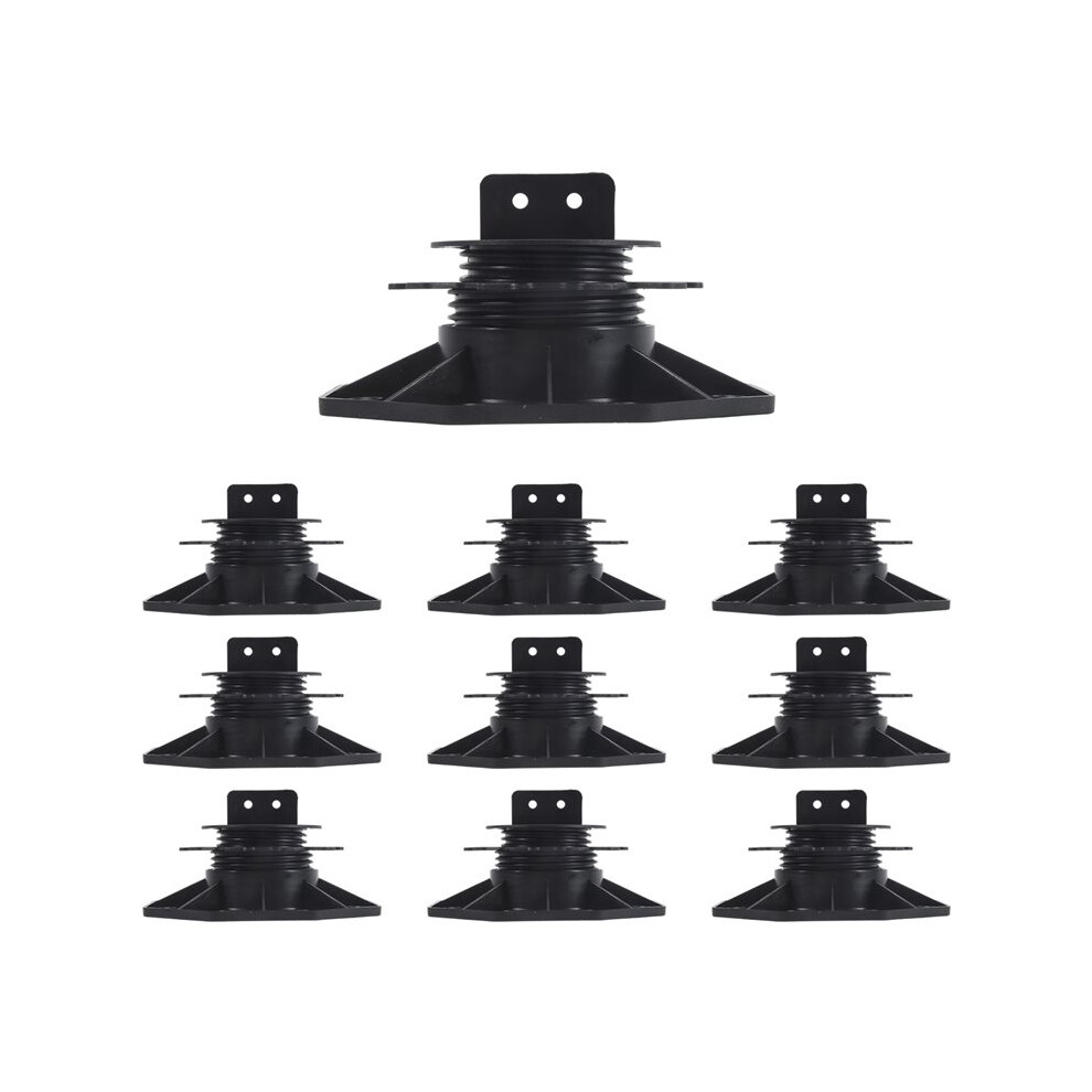 10Pack Adjustable Deck Support Pedestal Deck Foundation Base Support For Floating Deck Platform Deck Floor Height 4713134000704