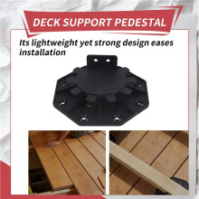 10Pack Adjustable Deck Support Pedestal Deck Foundation Base Support for Floating Deck Platform Deck Floor Height