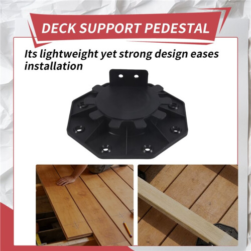 10Pack Adjustable Deck Support Pedestal Deck Foundation Base Support for Floating Deck Platform Deck Floor Height 1