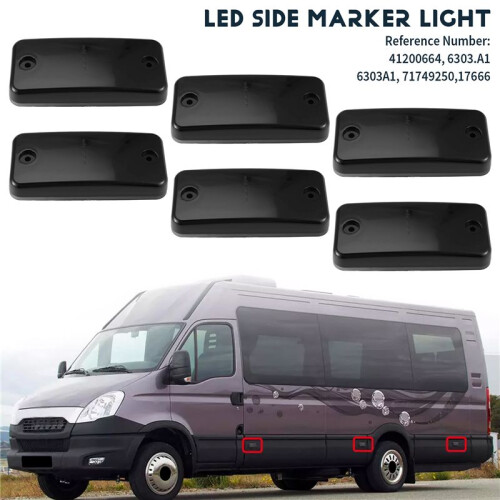 6x Smoked LED Side  Light for  Ducato    Daily DAF 1