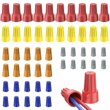 50 Piezas de Tuercas para Cables, Tapas para Cables, Conectores de Cables Eléctricos para Cables de Calibre 10-22 AWG, Conectores Eléctricos para