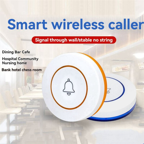 Call Button Restaurant Pager 433MHz Wireless Doorbell Bell Button for Home Security Alarm System Hardware Red 2