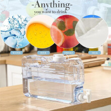 1.1 Gallon Refrigerator Water Dispensers Bottle with Faucet, Spigot & 58mm Screw Cap Fridge Beverage Drink Dispenser