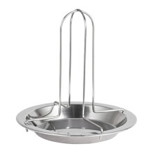 Ställ för Kycklinggrill Bakning Kokkärl Non-Stick BBQ Grill Stativ Hållare Bricka med Skål BBQ Tillbehör Verktyg