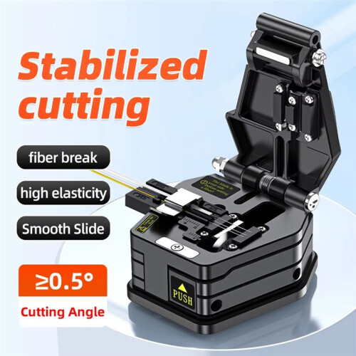 HB-6C New FTTH High Precision Cutting Tool Optical Fiber Cleaver Cable Splice Cutting Knife Cold Splicing Tool 1