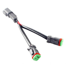 8PCS Y Type Leads Deutsch DT DTP 2 Pin Socket Adapter for LED Pod Work Light Retrofit Connectors Wiring Harness