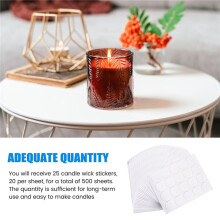 500 Pieces of Candle Wick Stickers 2 mm Wax Stickers Candle Wick Glue Thermal Resistance Glue Stable in Hot Wax
