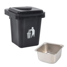 Stainless Steel Wall-Hanging Ashtray with Lid Trash Can-Shaped Bathroom Living Room Fly Ash-Proof Punch-Free Bathroom A