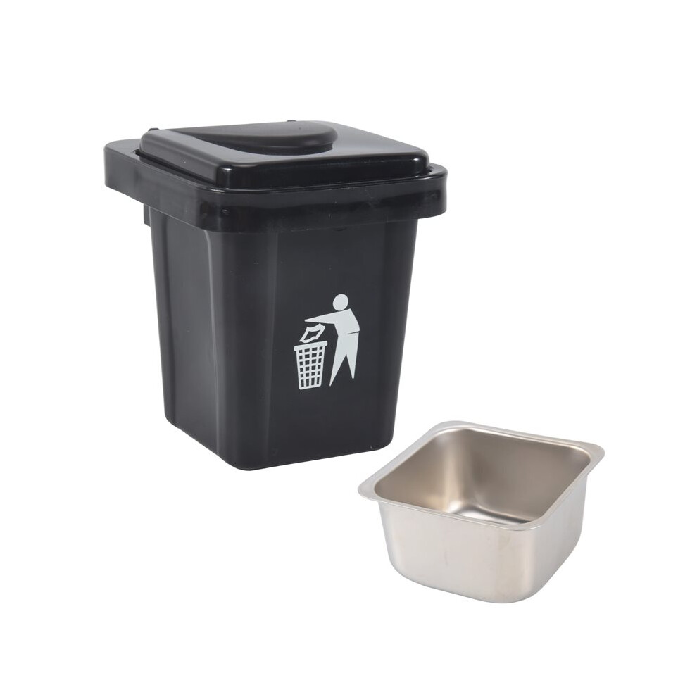 Stainless Steel Wall-Hanging Ashtray With Lid Trash Can-Shaped Bathroom Living Room Fly Ash-Proof Punch-Free Bathroom A 6031951790461