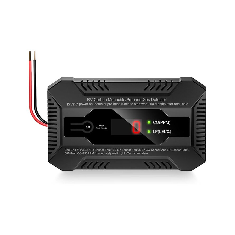 Rv Carbon Monoxide And Propane Gas Detector, Dual Lp/Co Gas Alarm With Separate Lcd Indicator Lights, 85Db Loud Alarm 4713694675367