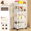 4-Layer Household Snacks Storage Bookshelf, Trolley Storage Rack, Storage Rack Kitchen Fruit and Vegetable Basket 4