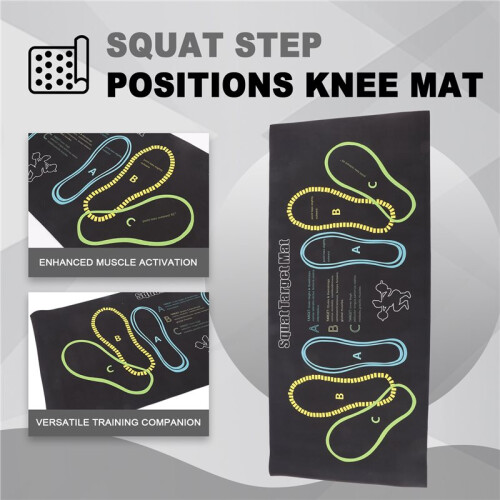 Squat Guide Mat Squat Step Positions Knee Mat with Foot Position Mat,Workout Squats Leg Muscle Targeting 1