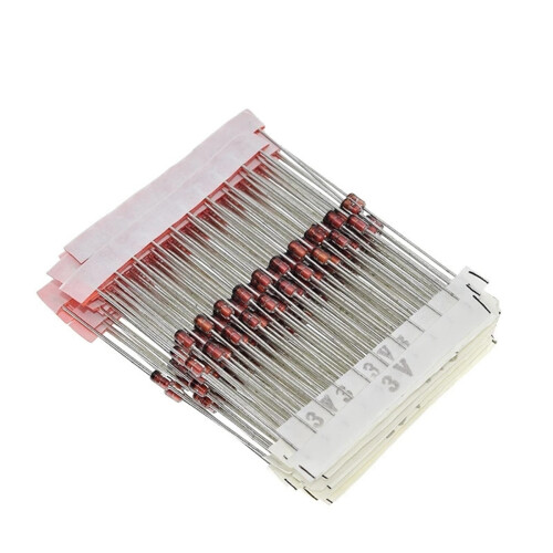 250PCS 1W Zener Diode Assorted Kit 3V-33V, 25 Values Assorted Assortment Set, Electronic Component DIY Kit 1N47 1