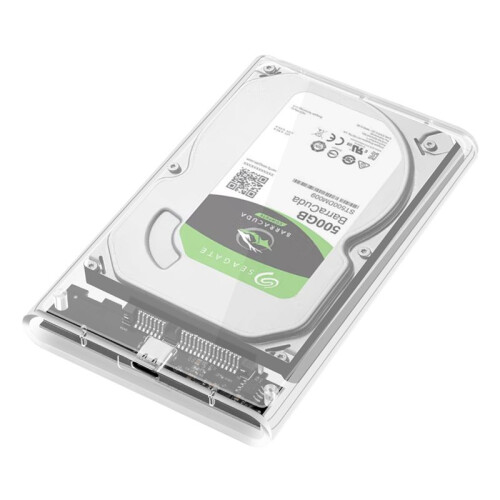 Gabinete de HDD USB3.0/Type-C de 2,5 Polegadas Caso de Disco RíGido SSD SATA3 para USB 3.0 Caixa de HDD Transparente USB C HDD Case 5 Gbps 2