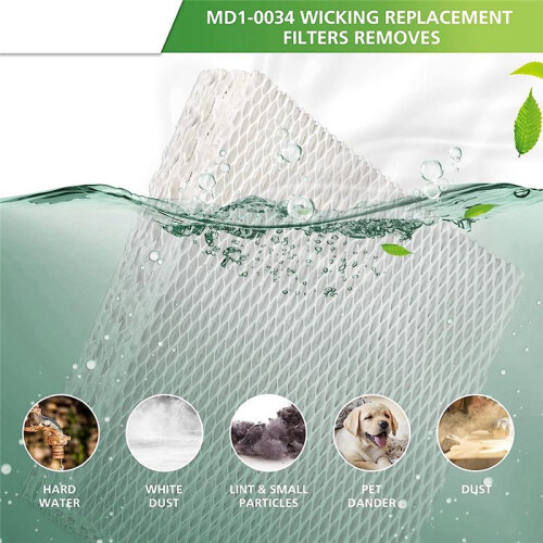 MD1-0034 Replacement Humidifier Wick Filter Compatible for Evaporative Humidifier Models Evap40,Evap2,EV100 and More 2