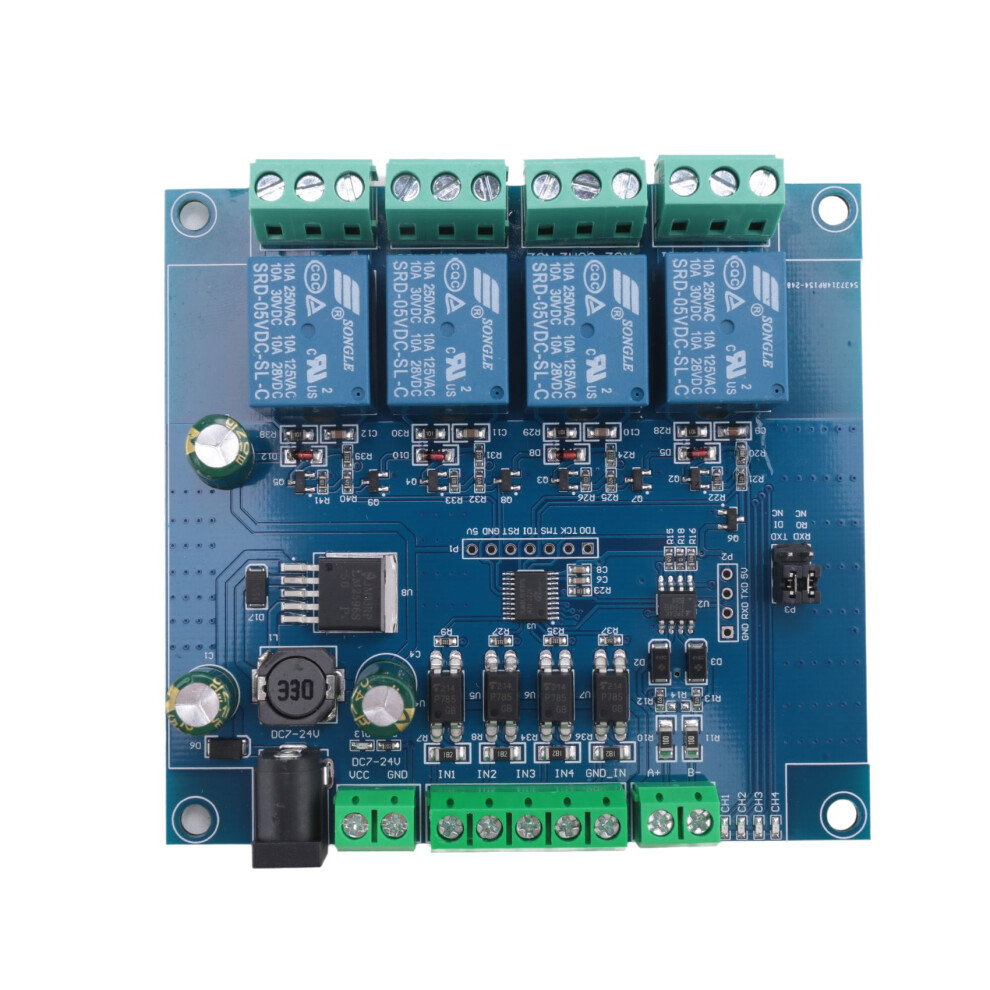 Modbus Rtu 4 Ch Relay Module Input 485 Ttl Uart Communication 4-Channel Input 7-24V Relay Module 4711212562335