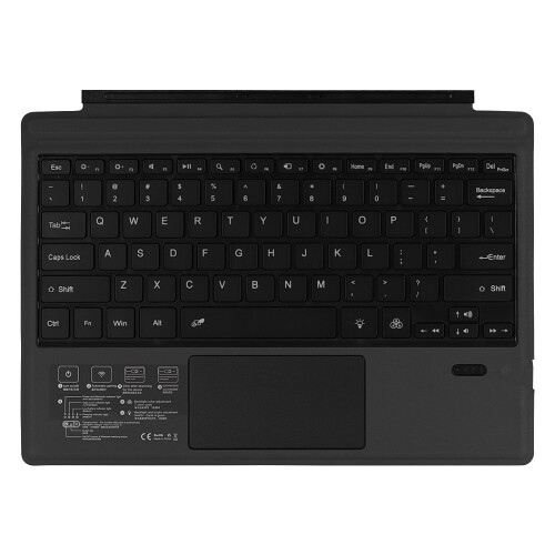 Wireless Keyboard with Presspad for /Surface Pro 7, Ultra-Slim 7 Color Backlight  Wireless Keyboard
