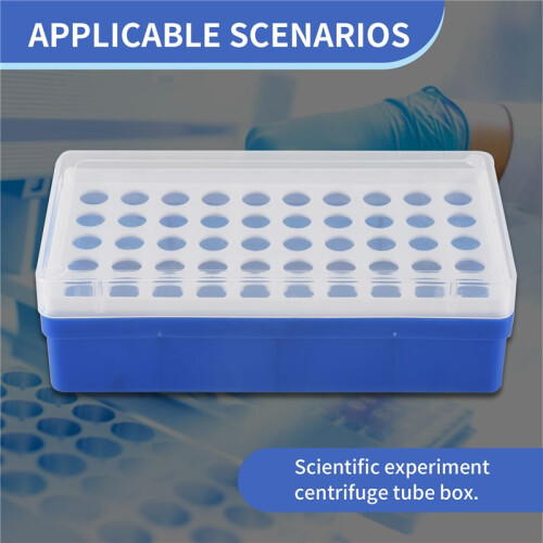 Laboratorio Lab Plastic 50 Sockets 1.5ml Centrifuga Tube Contenitore Supporto Stand 2