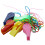 5 Pcs Sports Referee Plastic Assorted Color Whistle w String 2