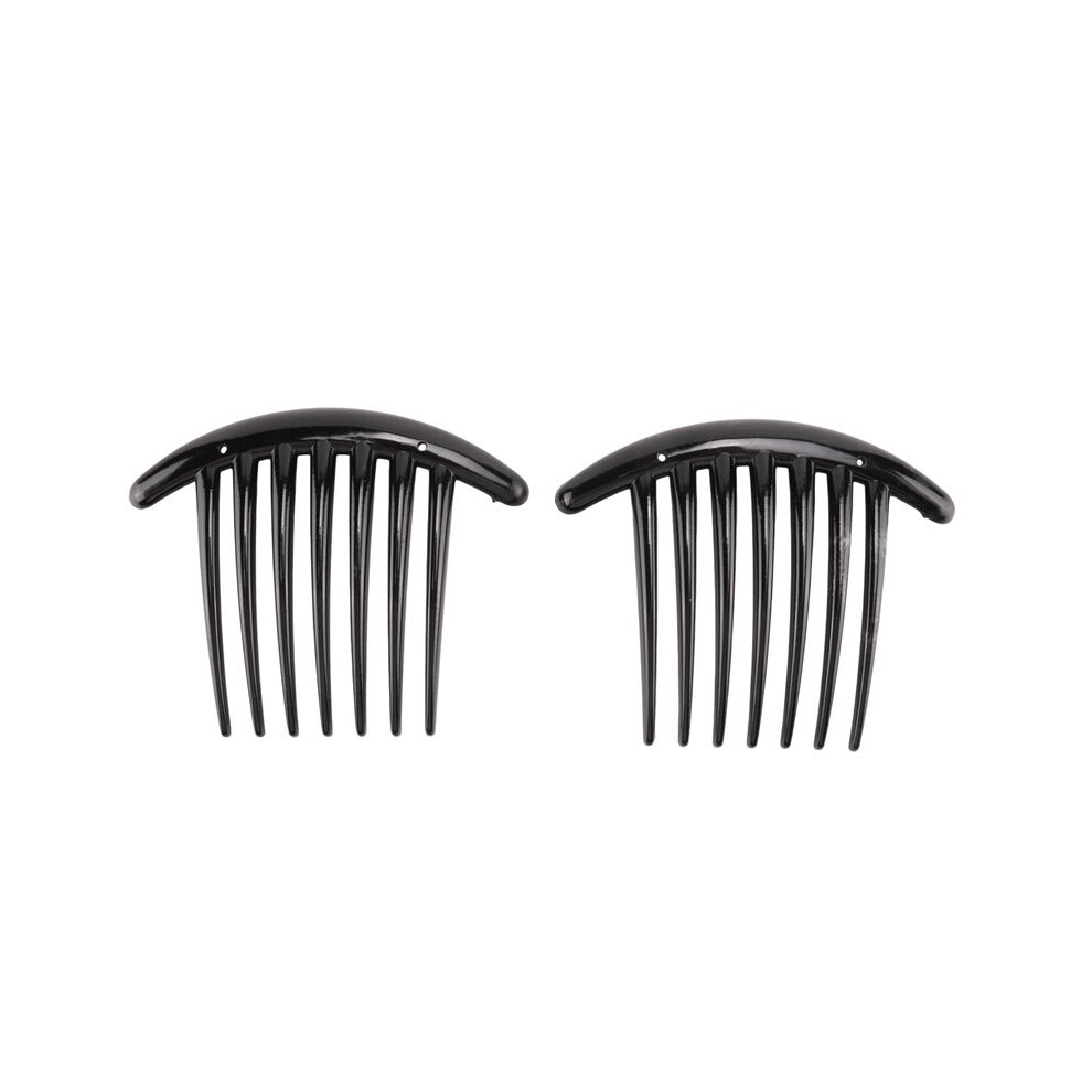 2pcs Hair Comb Pin Accessories Plastic Women Lady Fashion Black