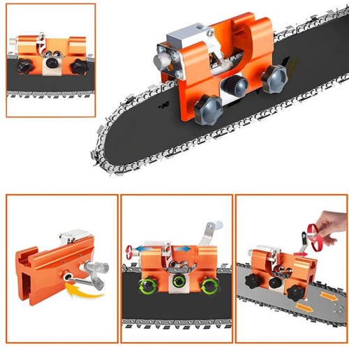 Hand Crank Chain Grinder Portable Household Hardware Tool Grinding Chain Clip Chain Saws Sharpener 1