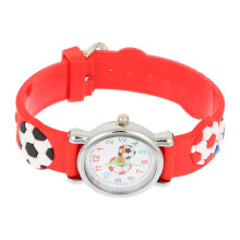 4Stk Kinderuhr Sport Cartoon Fußball Rot Robust Für