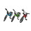 9Sets Kinder Finger Bikes, Farbige Mini Alloy Bikes Zur 1