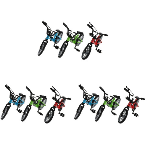 9Sets Kinder Finger Bikes, Farbige Mini Alloy Bikes Zur 1
