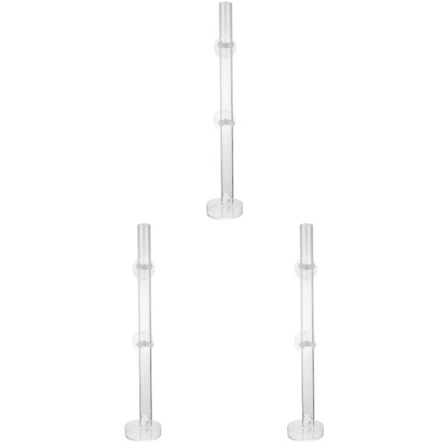 3Sets Transparentes Futterrohr Aus Mit Sauger Für Aquarien 2