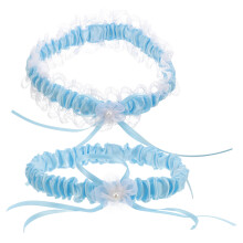 6Stk Himmelblaues Beinband Hochzeit Elastisch Hautfreundlich